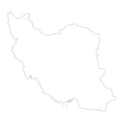 Obraz premium Iran Map - Vector Contour illustration