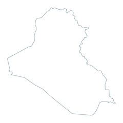 Iraq Map - Vector Contour illustration