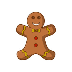 Obraz premium Ginger Cake Vector Illustration. Dessert Cookie Icon Logo Design
