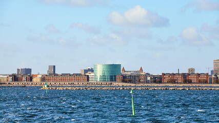 Copenhagen modern waterfront on a sunny day, Denmark. - obrazy, fototapety, plakaty