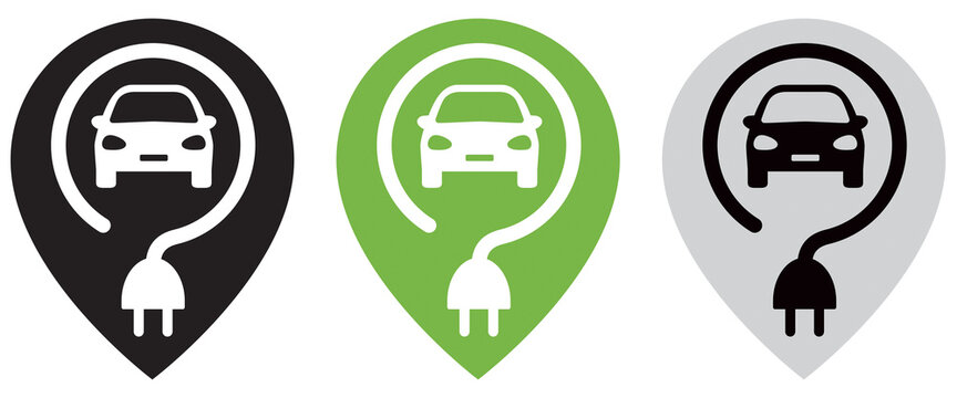 &Eacute;PINGLE DE LOCALISATION DE BORNE &Eacute;LECTRIQUE POUR VOITURE