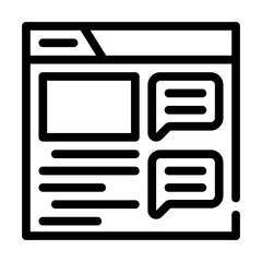 product characteristics and communication with client line icon vector illustration