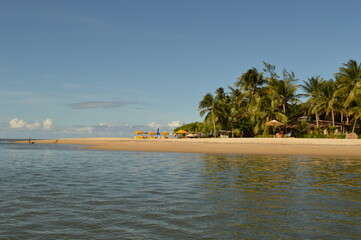 The perfect paradise beaches on island Ilha Boipeba in Brazil