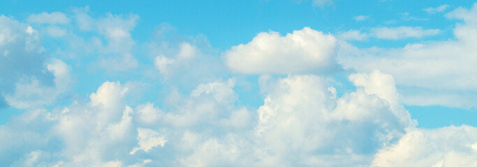 blue sky background with Cumulonimbus clouds. Cumulus sky. Meteorology and Climate Concept in Germany in September