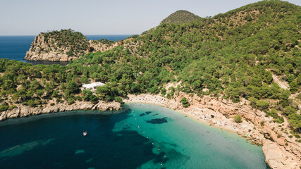 View of the Mediterranean sea in Ibiza, Balearic Islands, Spain