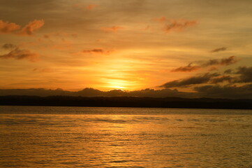 Sunset on the beautiful beaches of Cabo Frio, Morro do Sao Paulo and Boipeba island in Brazil