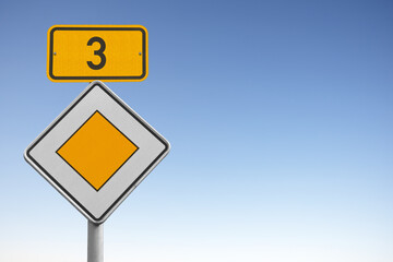 Bundesstraße 3, B 3, Verkehrsschild