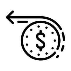 money purchaise line icon vector black illustration