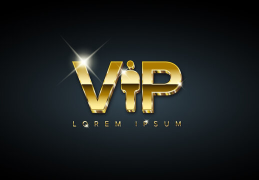 Golden VIP Logo Style Layout
