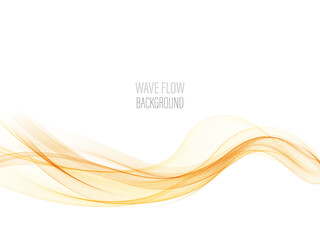 Abstract smooth color wave Curve flow orange motion wave Orange wave