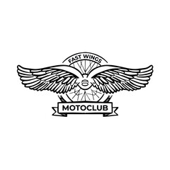eagle emblem with wings motoclub logo motocycle
