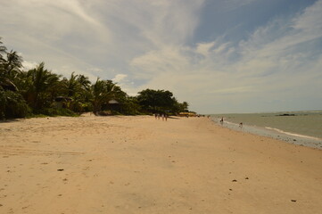 Sunset on the beautiful beaches of Cabo Frio, Morro do Sao Paulo and Boipeba island in Brazil