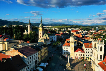 Obraz premium Aerial view of Banska Bystrica city in Slovakia