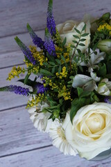 Flower bouquet, gerbera flower, roses