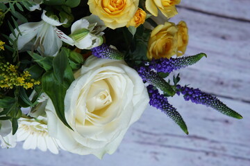 Flower bouquet, gerbera flower, roses