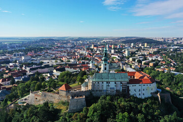 Aerial view of the castle in the city of Nitra in Slovakia