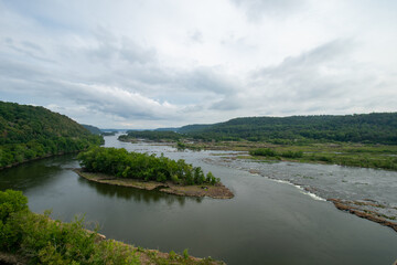 Fototapeta premium A View of the Susquehanna River from High Above