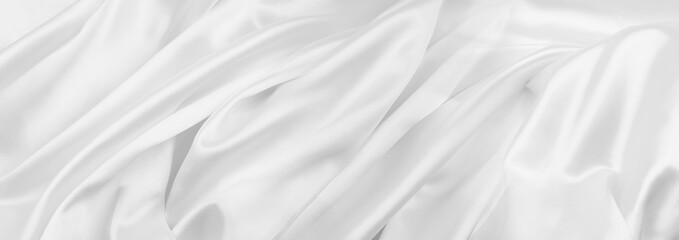 White silk fabric lines