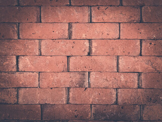 Obraz premium Abstract dark brown brick wall background with space for text Idea background blank.