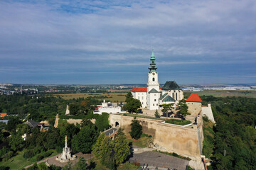 Aerial view of the castle in the city of Nitra in Slovakia