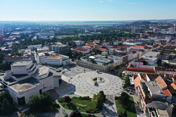 Obraz premium Aerial view of the center of Nitra in Slovakia