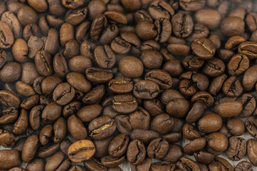 roasted coffee beans, can be used as a background