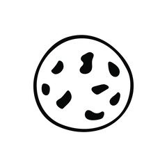 Hand drawn doodle cookies. Sweets and pastries on a white background. Vector illustration.