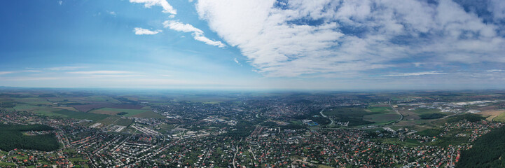 Panorama - Aerial view of the city of Nitra in Slovakia