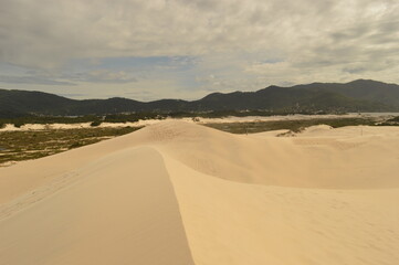 The sand dunes and beaches on Santa Catarina Island (Florianopolis) in Brazil