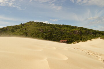 The sand dunes and beaches on Santa Catarina Island (Florianopolis) in Brazil