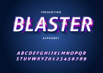 Fototapeta premium Modern 3d editable text effect with vibrant color gradient