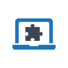 Online problem solving icon ( vector illustration )