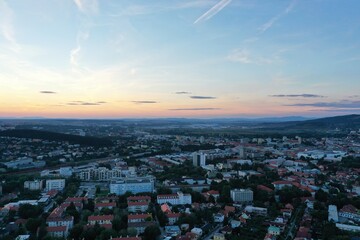 Aerial view of the city of Nitra in Slovakia