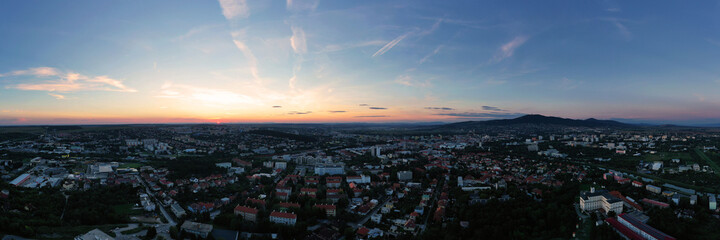 Aerial view of the city of Nitra in Slovakia