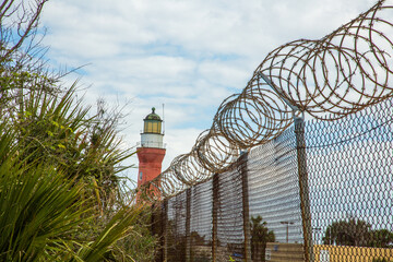 St Johns River Light at the Mayport Naval Station, Mayport, Florida.