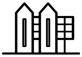 Buildings icon vector for apps and website