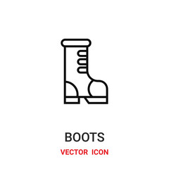 boots icon vector symbol. boots symbol icon vector for your design. Modern outline icon for your website and mobile app design.