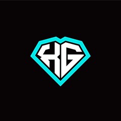 X G initial letter with unique diamond style logo template vector