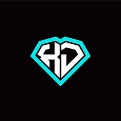 Obraz premium X J initial letter with unique diamond style logo template vector