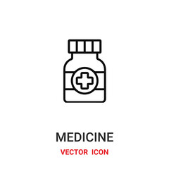 medicine icon vector symbol. medicine symbol icon vector for your design. Modern outline icon for your website and mobile app design.