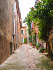 Fototapeta na wymiar Street in Grimaud village, Cote d'Azur, Provence, southern France