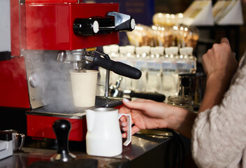 Barista Cafe Making Coffee Preparation Service Concept