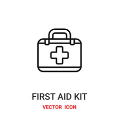 First aid kit vector icon. Modern, simple flat vector illustration for website or mobile app.Medical bag symbol, logo illustration. Pixel perfect vector graphics	