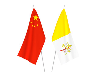 China and Vatican flags