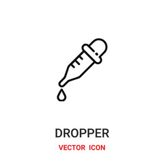 dropper icon vector symbol. dropper symbol icon vector for your design. Modern outline icon for your website and mobile app design.