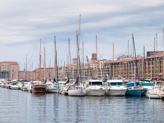 Fototapeta na wymiar The Old Port of Marseille, France