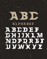 Vector of stylized retro font and alphabet. Vintage vector font for labels
