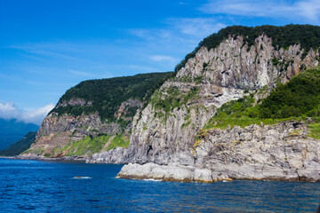 Fototapeta na wymiar Shiretoko Cliffs, Hokkaido, Japan