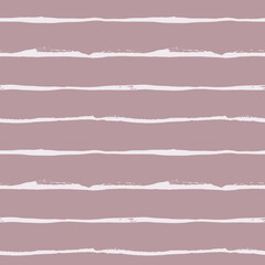 Pastel handrawn lines on violet background. Seamless pattern of brush strokes. Paint brushes. Art background of stripes. Striped wallpaper