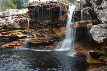 The caves and waterfalls of the Chapada Diamantina National Park in Bahia, Brazil